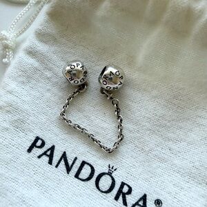 Pandora Silver Safety Chain Charm - Polished Sterling